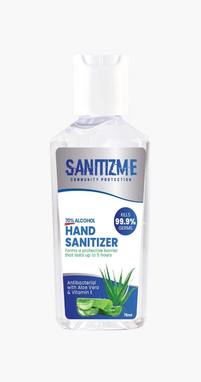 SanitizMe75 ML. High Level Of Effectiveness. Kills 99.9% Of Viruses & Germs.