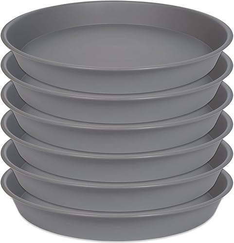 Paquete de 2 platillos para plantas de 16 17 pulgadas, platillos de plástico redondos de 17 pulgadas, bandejas de flores para interiores y