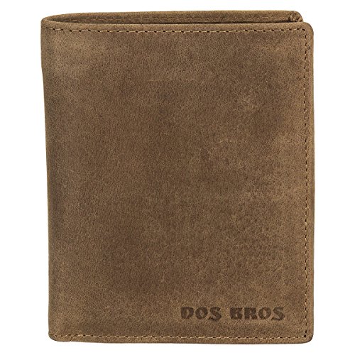 Dos Bros Hunter Herren Leder Geldbörse Geldbeutel Portemonnaie Brieftasche DB-021, Farbe:Hellbraun