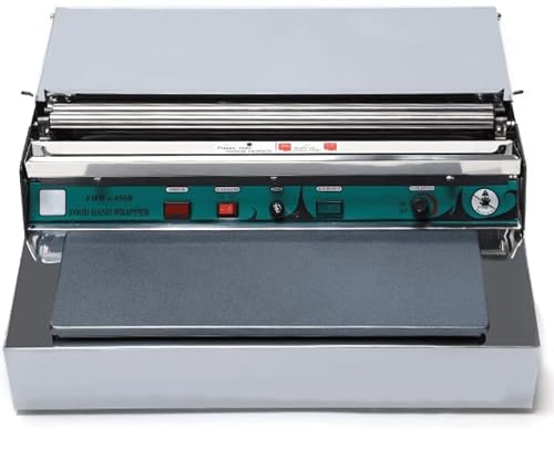 VOTOER Heating Film Sealing Machine, Hand Food Wrap Film Dispenser Wrapper Wrapping Machine for Fruit Tray Food Packaging, 18 inch