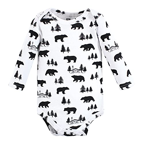 Image of Hudson Baby baby-boys Cotton Long-sleeve Bodysuits 5-pack