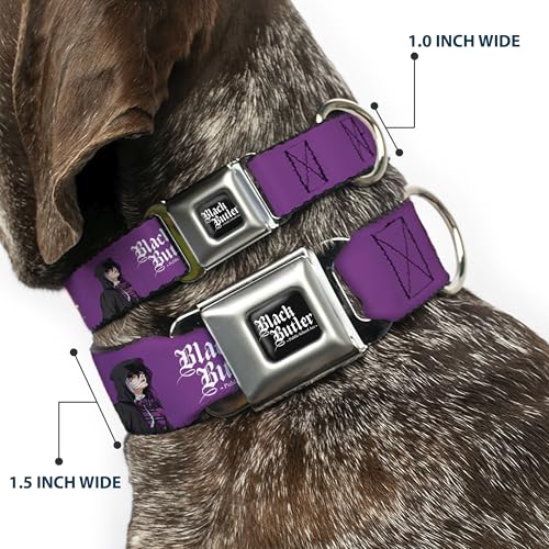 Collier pour chien violet noir Crunchyroll ajustable de 24 à 33 cm - 3