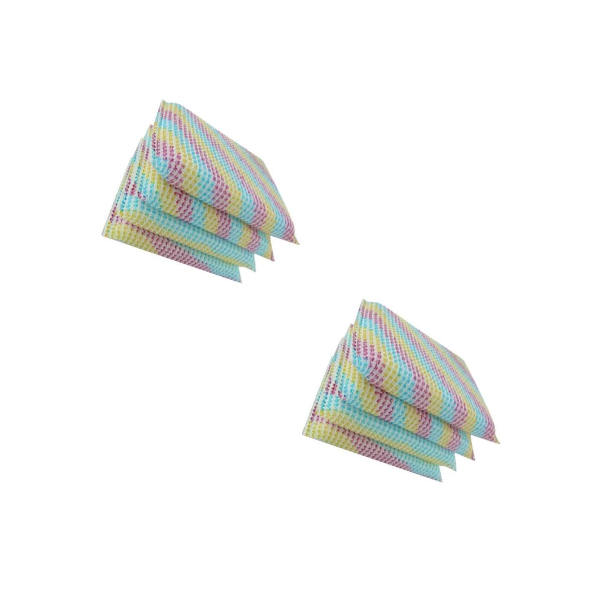 TOVINANNA 2sets 4pcs Kitchen Cleaning Sponge Highly Absorbent Scouring Pad Dish Brush for Efficient Dishwashing Pot Scrubbing and Surface Cleaning Kitchen Bathroom 4pcs*2