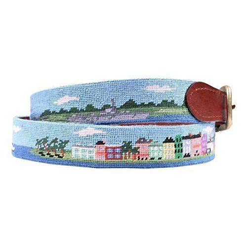 Charleston Scene Needlepoint Belt by Smathers & Branson2