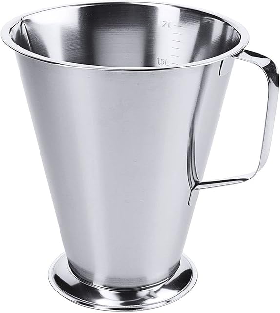 Stainless Steel Measuring Jug 2.2Ltr Kitchen Cooking Mug Cup Creamer Pitcher