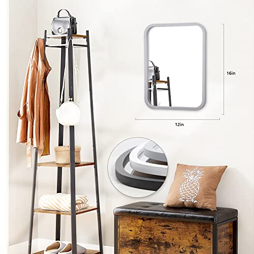 Bathroom Vanity Mirrors For Wall Small Rounded Rectangular Wall Mirror Full Length Farmhouse Grey Bathroom Mirror Home Decor #TOP6