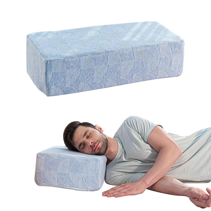 The White Willow Memory Foam Orthopaedic Side Sleeper Bed Rectangle Pillow for Sleeping & Neck Pain Relief, Lap Pillow, Travel & Portable Pillow - (24" L X 12" W X 6H) Green-image-33