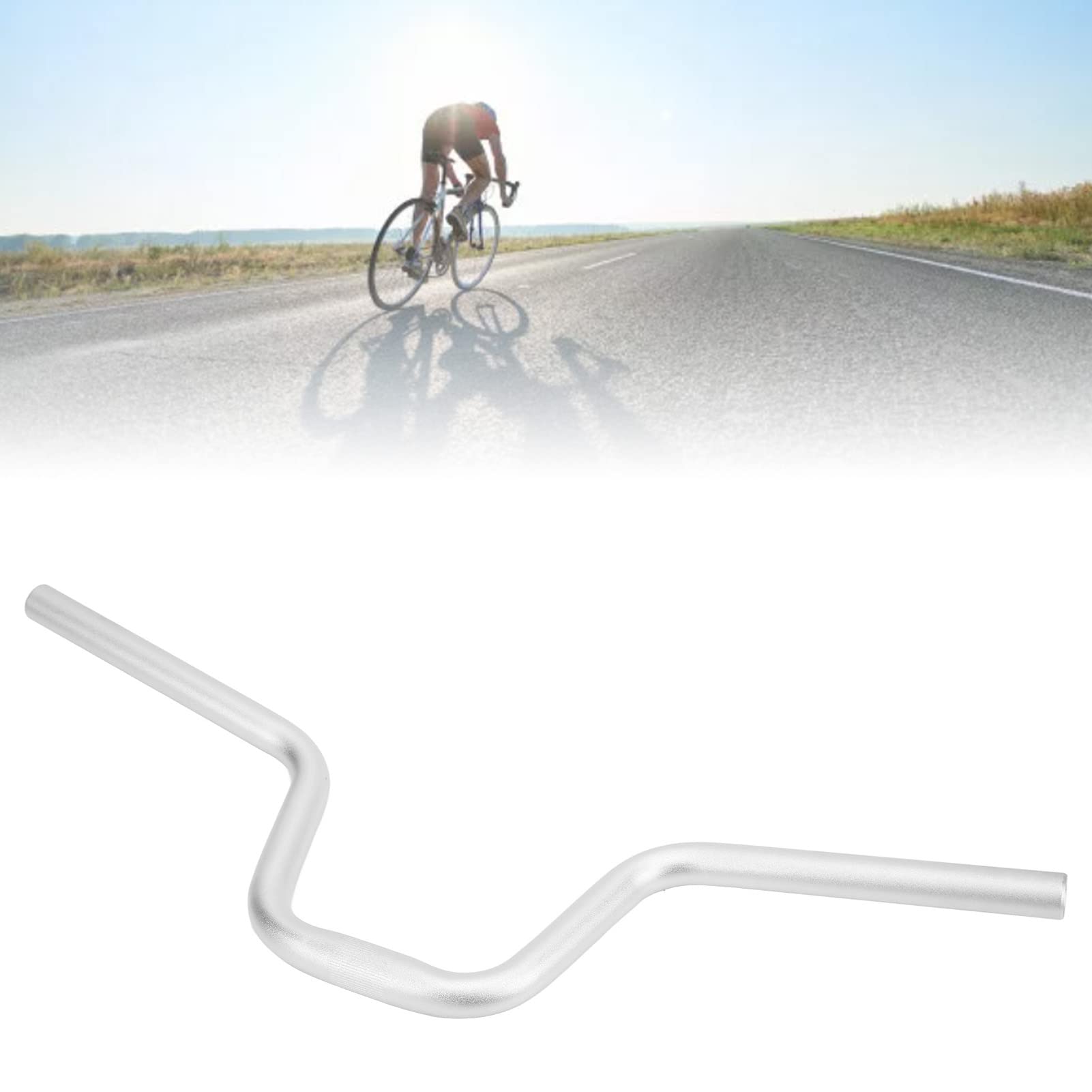 Riser Handlebar, Aluminum Alloy Swallow Shaped Handlebar U Shape Fits For  Brompton Silver(160mm