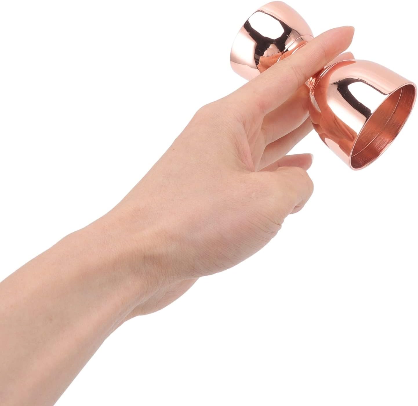 Copper Jigger Premium Double Cocktail Jigger Made from Stainless Steel Jigger Stainless Steel Tool(30/60ml Rose Gold)