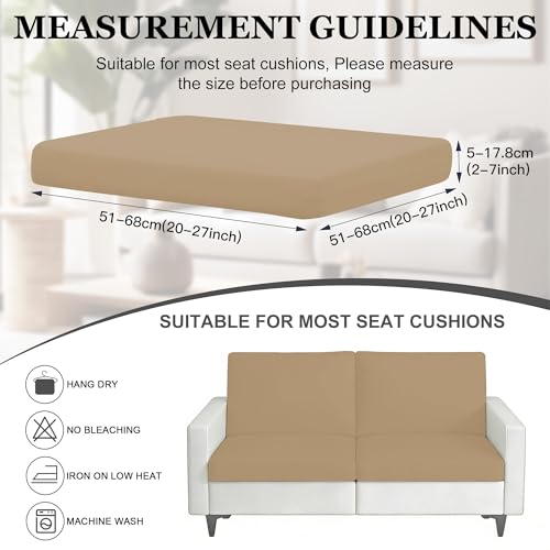 Image of BIETYONE 4Pcs Patio Stretch Cushion Covers,Outdoor Sofa Replacement Cover Slipcovers for Patio Furniture Cushion Covers, Washable Reusable Furniture Protector