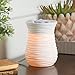 Candle Warmers Etc. Illumination Fragrance Warmer (White Harmony) – Porcelain Bulb Warmer for Warming Scented Candle Wax Melts and Tarts – Freshen Rooms with Flame-Free Fragrance