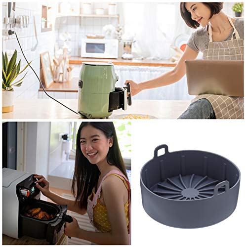 1stk Backgeschirr Airfryer-einsätze Zubehör Für Heißluftfritteusen Air Fryer Backblech Küchen- Und Esszimmerstühle Luftfritteuse Backblech Silikon Backform Antihaft Korb Kieselgel – Bild 8