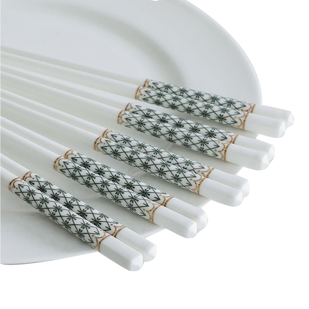 Baguettes en porcelaine de luxe : coffret de 5 paires haut de gamme