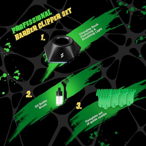 Image of SUPRENT Fangs Professional Barber Trimmers - High-Performance 13,000 RPM Vector Motor Hair Trimmer Set, Professional Finishing Trimmer with AI Speed Control, Precision Detail Trimmer