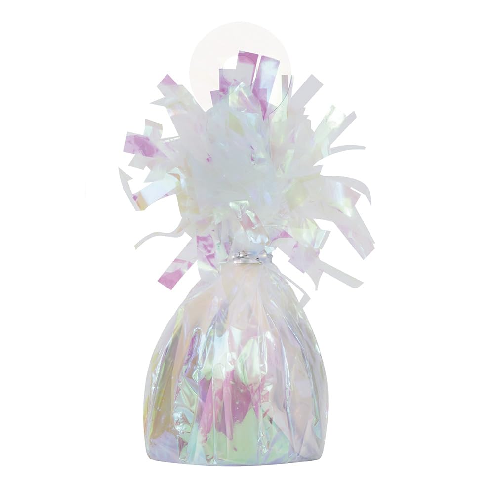 Unique 85631 Foil Balloon Weight-Iridescent Colour-1 Count (Pack of 1)