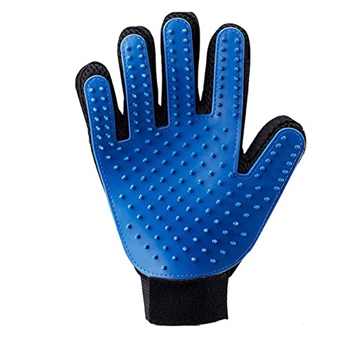 Here&There 1Pcs Gant de Toilettage Massage Chien & Chat, Peigne de Massage Brosse de Toilettage Pour Animaux Cheveux Brosse Poils Etrille Nettoyer Gants (Droit)