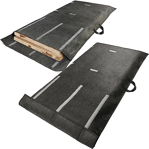 Table Leaf Storage Bag 2 Pack, Extra Thick Padded Felt Table Leaf Covers for Storage, Fits 48x24in Table Leaves, with Adjustable Straps & Reinforced Handles, Ultra Soft Dining Table Leaf Protector