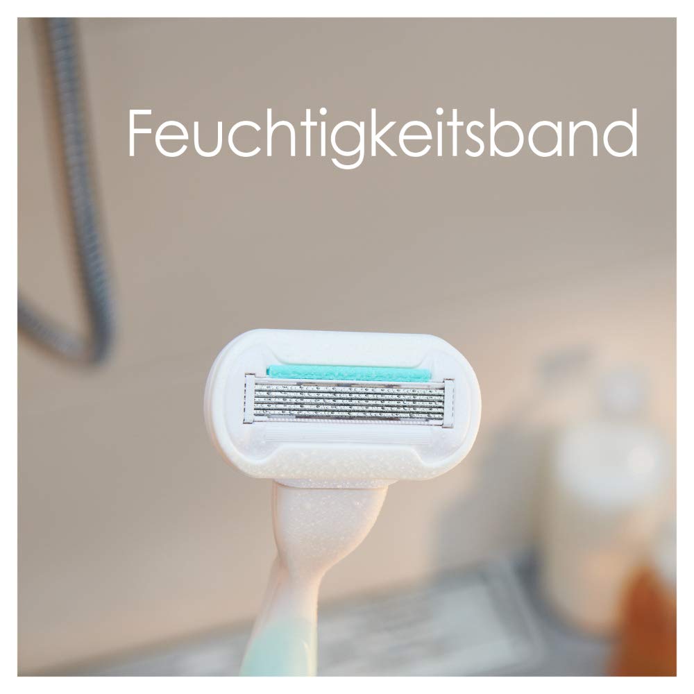 Gillette Venus Deluxe Smooth Sensitive Rasierklingen Damen, 8 Ersatzklingen für Damenrasierer mit 5-fach Klinge