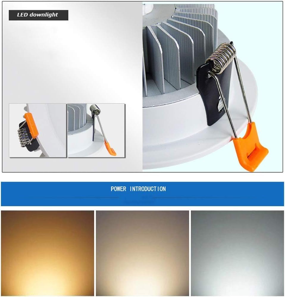Panel LED integrado IP22 de 18W en níquel mate y luz neutra para iluminación de pasillos 4
