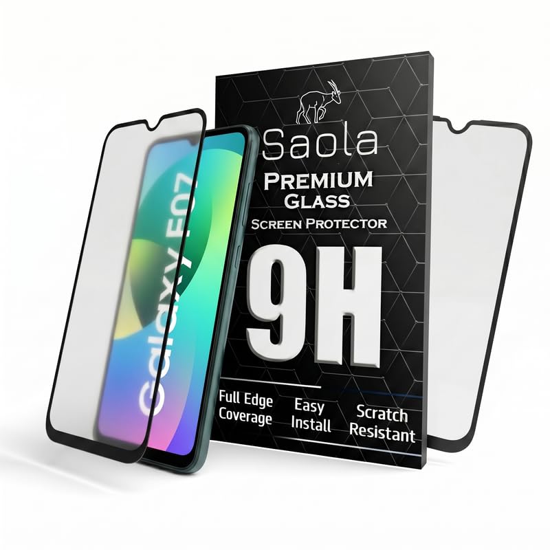 Image of Saola Anti-Glare Matte Screen Protector for Samsung Galaxy F07 | Smooth Touch Finish, 9H Strength Glass, Full Coverage, Bubble-Free Installation Kit | Quick & Easy Application | Pack of 1