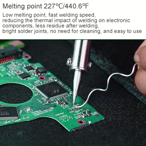 Image of Lead Free Solder Wire Sn99.3 Cu0.7 Tin Wire Rosin Core Flux Content 2.2% Flow Well Electronics Soldering Wire (500g /1.1lb, Wire gauge 0.8mm /0.031in)