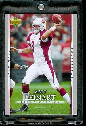 Amazon.com: 2007 Upper Deck First Edition #1 Matt Leinart Arizona Cardinals Football  Card : Collectibles & Fine Art