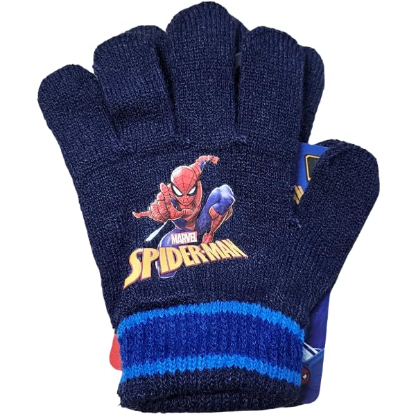 Guanti A Manopola Per Bambini Con Patta Aperta – Invernali, Caldi, In Maglia, Effetto Scimmia – Blu, Taglia Unica (1-6 Anni)