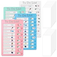 DESPOINA 4 Stück Memo Checklist Boards, to do List Checklist Board mit 20 Trocken Löschen Papier, Tafel Chore Chart für Kinder für Aufgabenplanung Liste für Lernplanung Zeitplan