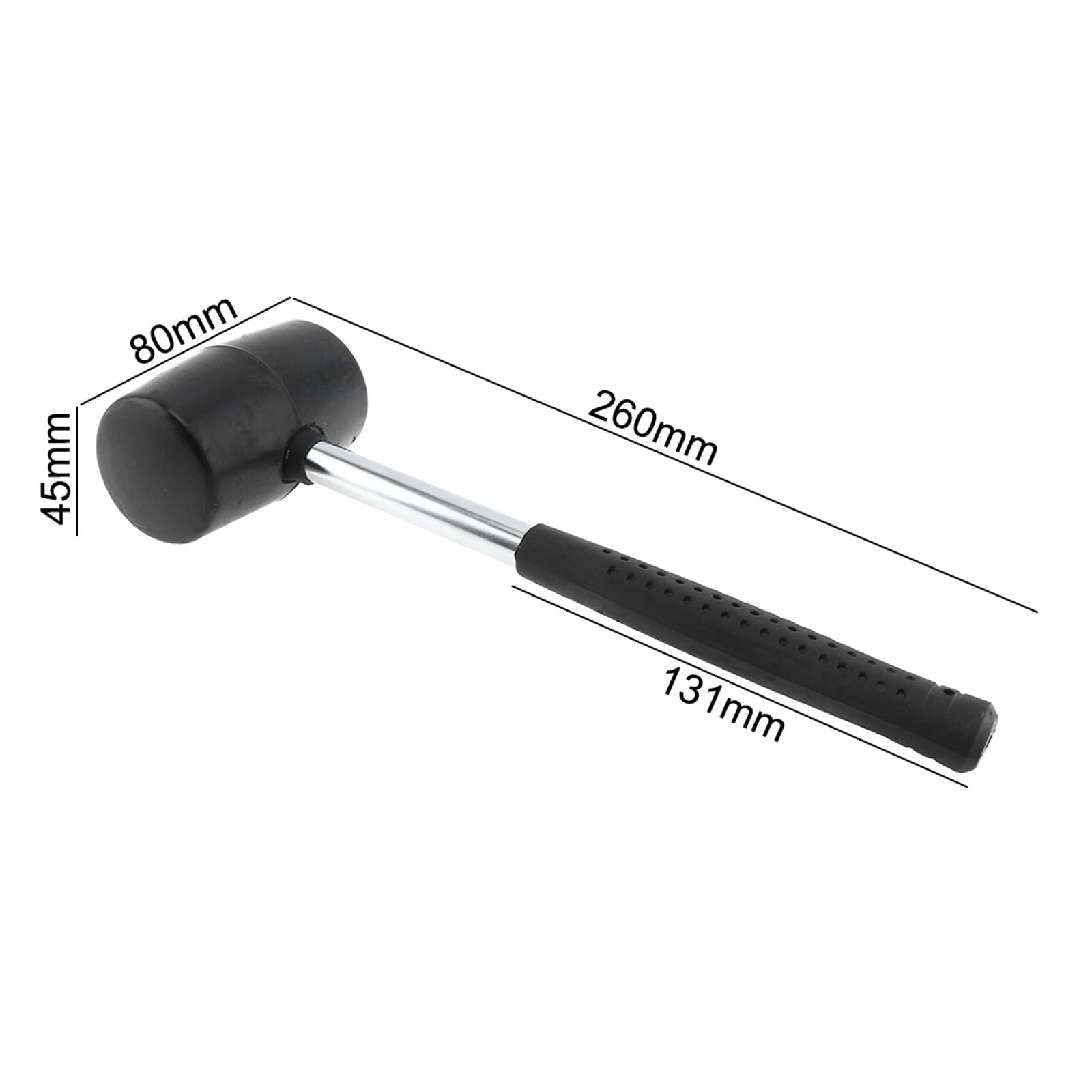 Martillo Goma Martillo de goma negro no elástico 300 g/500 g/1000 g | Herramienta manual de bricolaje for baldosas de piso con cabeza redonda(1000g)