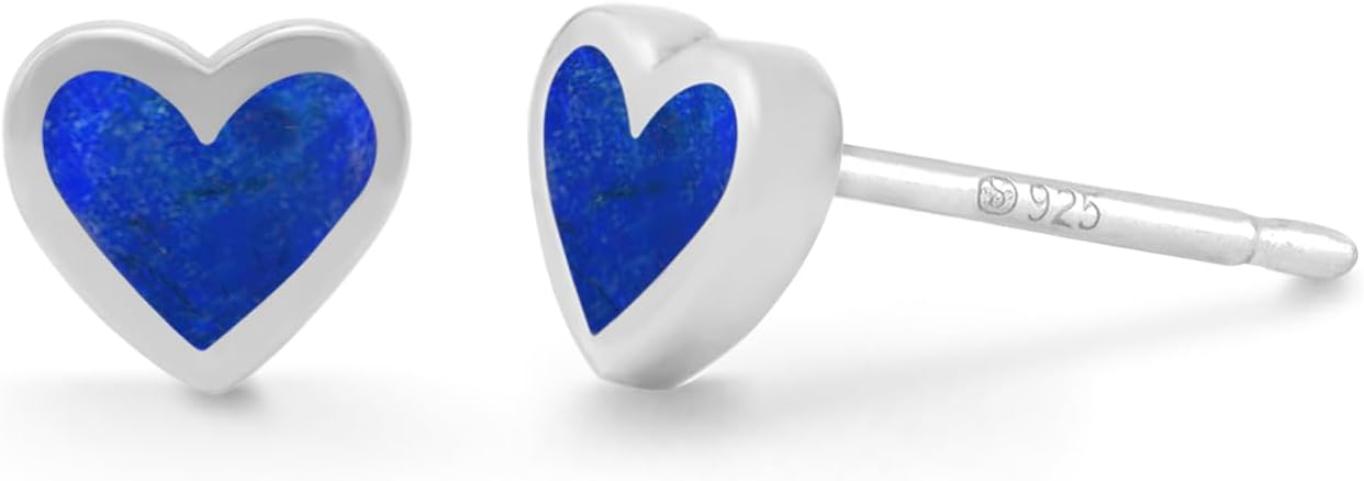 Boma Jewelry Sterling Silver Heart Stud Earrings