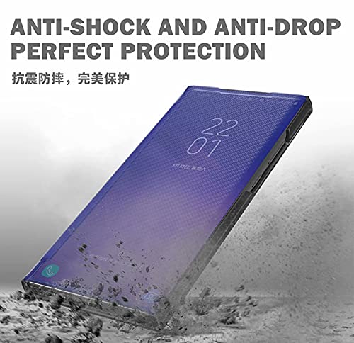 TYWZ Slank hoesje voor Samsung Galaxy S8 Plus, doorschijnend kijkvenster frontfunctie spiegelscherm slimme flipstandaard… - Afbeelding 7