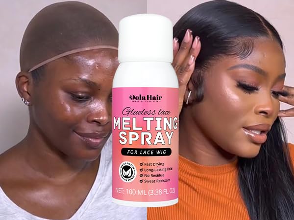 dolahair lace glue kit - complete set with lace tint mousse wig installation amp melting spraymedium brown