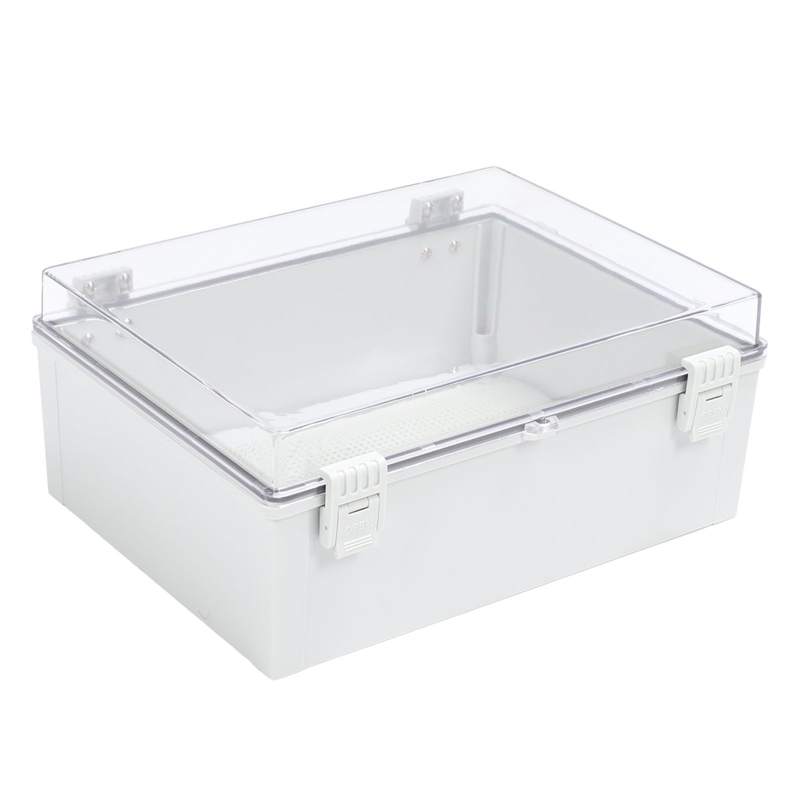 Caja de Conexiones Eléctricas 400x300x170 Mm con Cubierta Transparente, Caja de Proyecto IP66 para Exteriores Caja Eléctrica Impermeable para Bricolaje Caja de Plástico ABS para