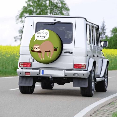 Image of Sloth Spare Tire Cover 15 inch Wheel Cute Lazy Sloth Protectors Weatherproof Universal for Trailer Tire Cover Rv SUV Truck Camper Travel Trailer STC135