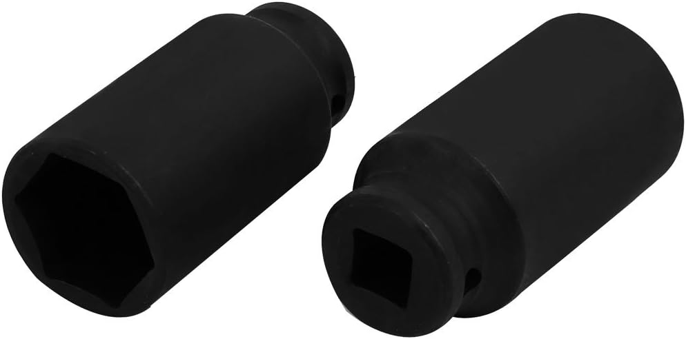1/2-inch Square Hand Operated Tools Drive 29mm Inner Hex 78mm Length CR-MO Steel Black Impact Socket 2pcs Model:99as165qo247