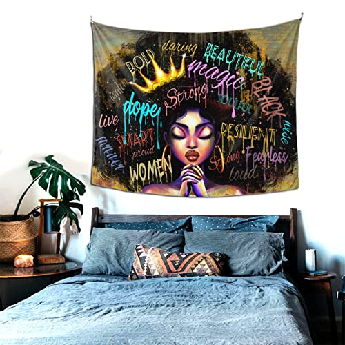 Iagm Black Art Tapestry African American Tapestry Wall Hanging Black Woman Tapestry For Bedroom Living Room Dorm 60X51In #TOP4