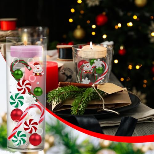 Remplissage de vase de Noël DanziX avec perles flottantes et gels d'eau - 7