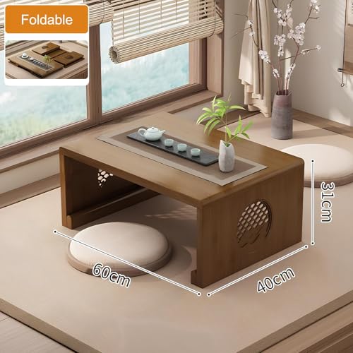 Table à thé japonaise pliante pour petits salons et studios exigus