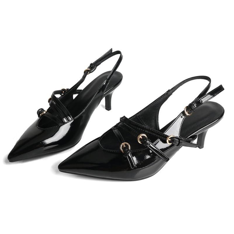 Image of FOREADA Lolita Shoes Platform Mary Jane Heels Kawaii Bow Lace Pearl Pumps | Vintage kawaii lolita styling ideal for dresses, with bead, lace, bow, ankle strap, pink, white and classic black colors