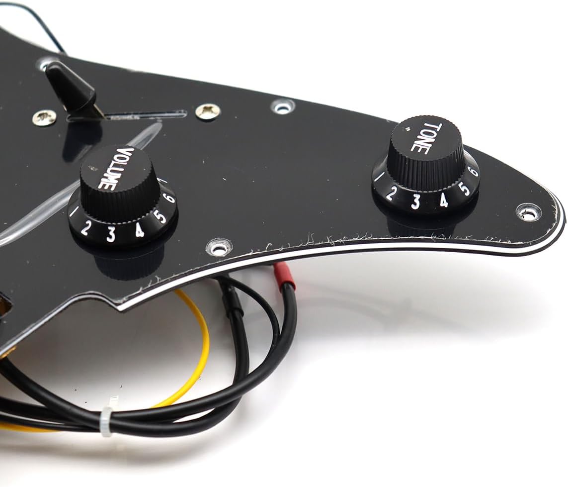 3-Ply Prewired Loaded HSH Guitar Pickups Pickguard for Ibanez Electric Guitar Replacement (Black)