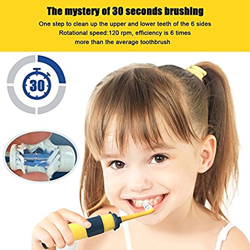 Lucktao Kids Electric Bidirectional Toothbrush,360 Degree Rotation