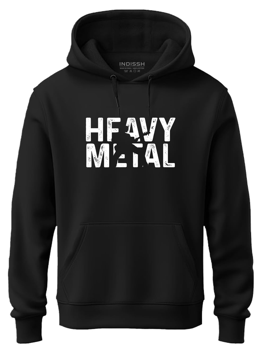 INDISSH Hoodies | Unisex Hoodie Sweatshirt Music Front Back Printed for Both Girls and Boys MU-PINKF2