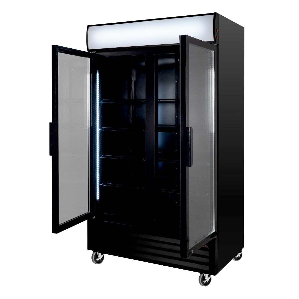 GastroHero Frigorifero per bevande ECO 1000 con ante a ribalta e luce