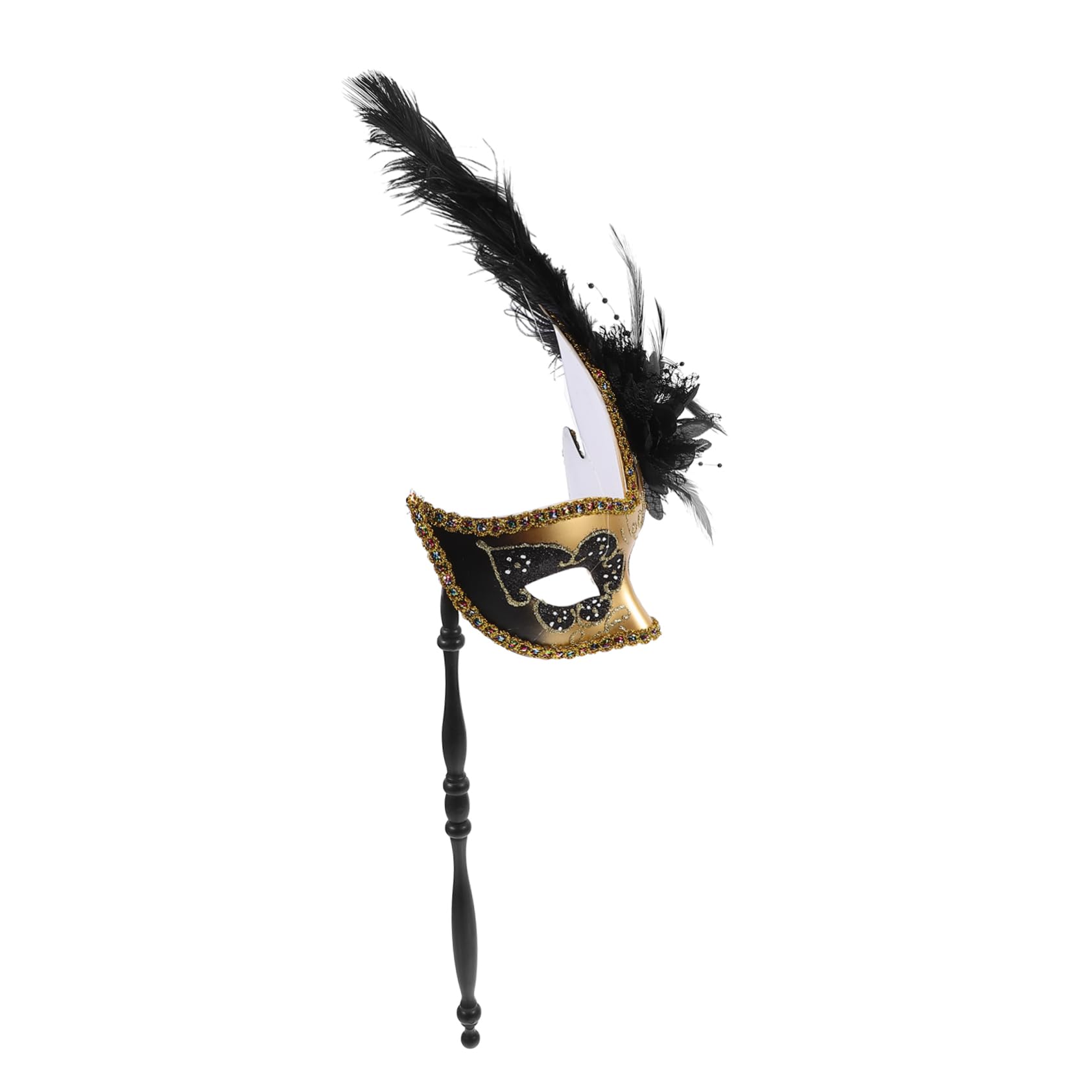 TOGEVAL Masquerade for Women Elegant Feathered Carnival Mask for Costume Parties Halloween Cosplay Events Lightweight and Design