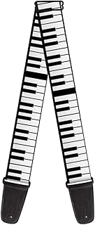 Buckle-Down Guitar Strap Piano Keys 2 Inches Wide