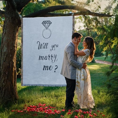 Will You Marry Me Sign Woven Tapestry...