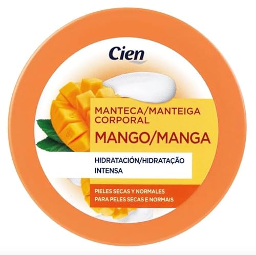 Cien - Manteca Corporal 400 ml. Mango. Hidratación Intensa. Pieles secas y normales.