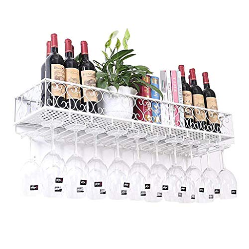 Organisateur étagère à vin murale et support à verres de cuisine