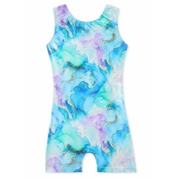 HOZIY Gymnastics Leotards for Girls Unicorn Aurora Rainbow Mermaid Dinosaur Cupcake Sparkle Biketard Toddlers Kids Children