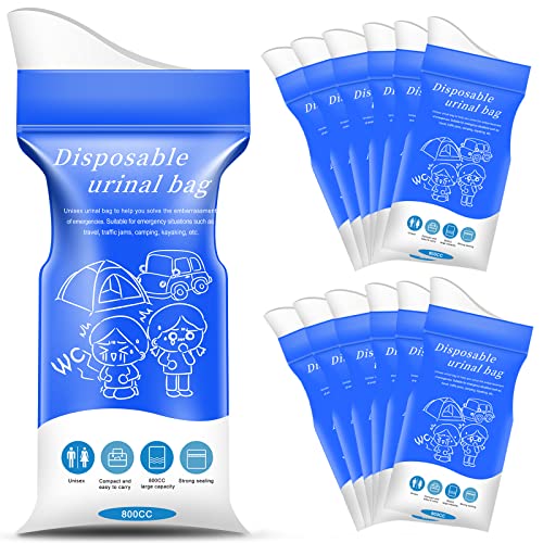 Emergency Portable Urine Bag, 12pcs Travel Urinal Bag, Disposable Urine ...